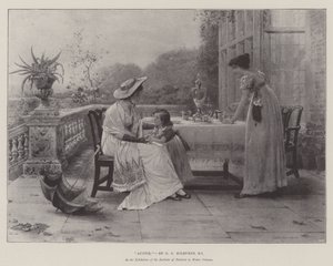 Tante, in de tentoonstelling van het Institute of Painters in Water Colours door George Goodwin Kilburne